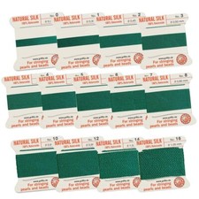 GREEN Griffin Silk Bead Cord Thread make Silk Tassels, Pearl Knotting Cord