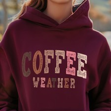 Coffee Lover Gifts, Trendy Sweatshirt, Coffee Weather Hoodie, Coffee Sweatshirt