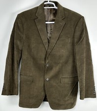 Lauren Ralph Lauren Corduroy Jacket Mens 40R Brown Blazer 2 Button Paisley Lined