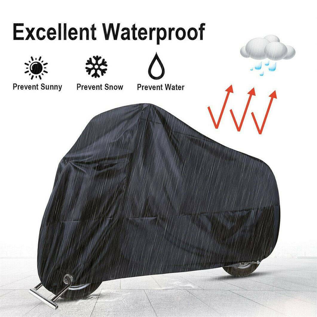 XXL Waterproof Motorcycle Cover – Heavy Duty For Winter Snow, Rain, Dust – Fits Most Cruisers & Sportbikes