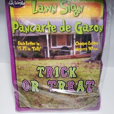 Lawn Sign Trick Or Treat 15.75 Inch Letters Halloween Yard Decoration