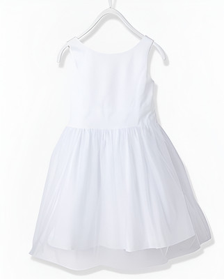 Brautjungfernkleid Vertbaudet, Satin und Tüll, weiß, Gr. 104cm, ungetragen!