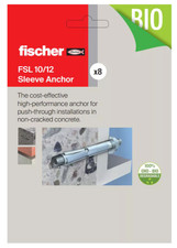 Fischer FSL 10/12 Sleeve Anchors – Pack of 8 | Heavy‑Duty Through Bolts for Conc