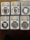 2025 S Morgan & Peace Silver Dollars First Release 6 Coin Set NGC MS/PF/RP 70