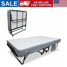 75''x31''/38''/45'' Folding Bed with Mattress, Portable Rollaway Bed for Adults