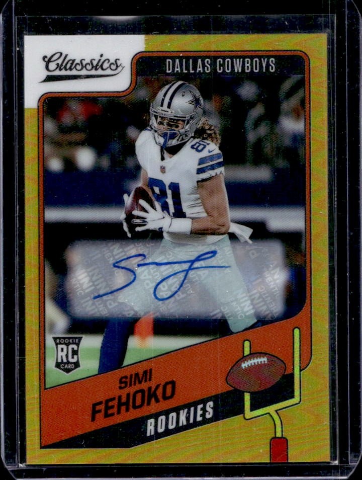Simi Fehoko Panini Classics #191 Premium Edition Significant Signature Gold