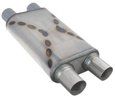 Black Widow Exhaust BWDDV2-33 Venom 250-Series Muffler 3 in. Diameter Dual Inlet