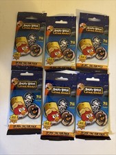 Lot Of 6 ANGRY BIRDS Star Wars Dog Tag  Ball Chain  Stickers Fun Pack Toy