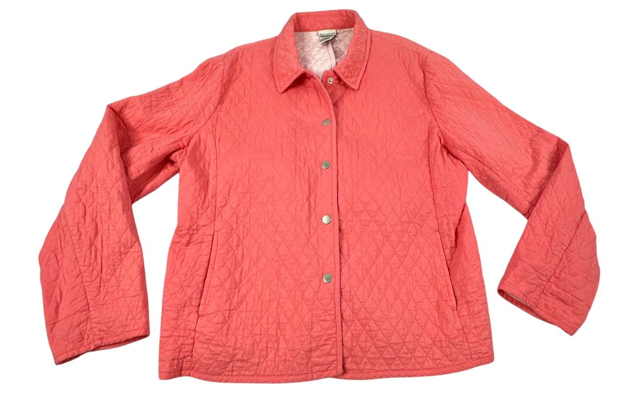 White Stag Peach Glow Classic Preppy Quilted Barn Jacket. Women's - Size XL