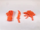 Vintage 1993 TMNT Robotic Bebop Complete Set of 3 Orange Accessories Weapons Lot