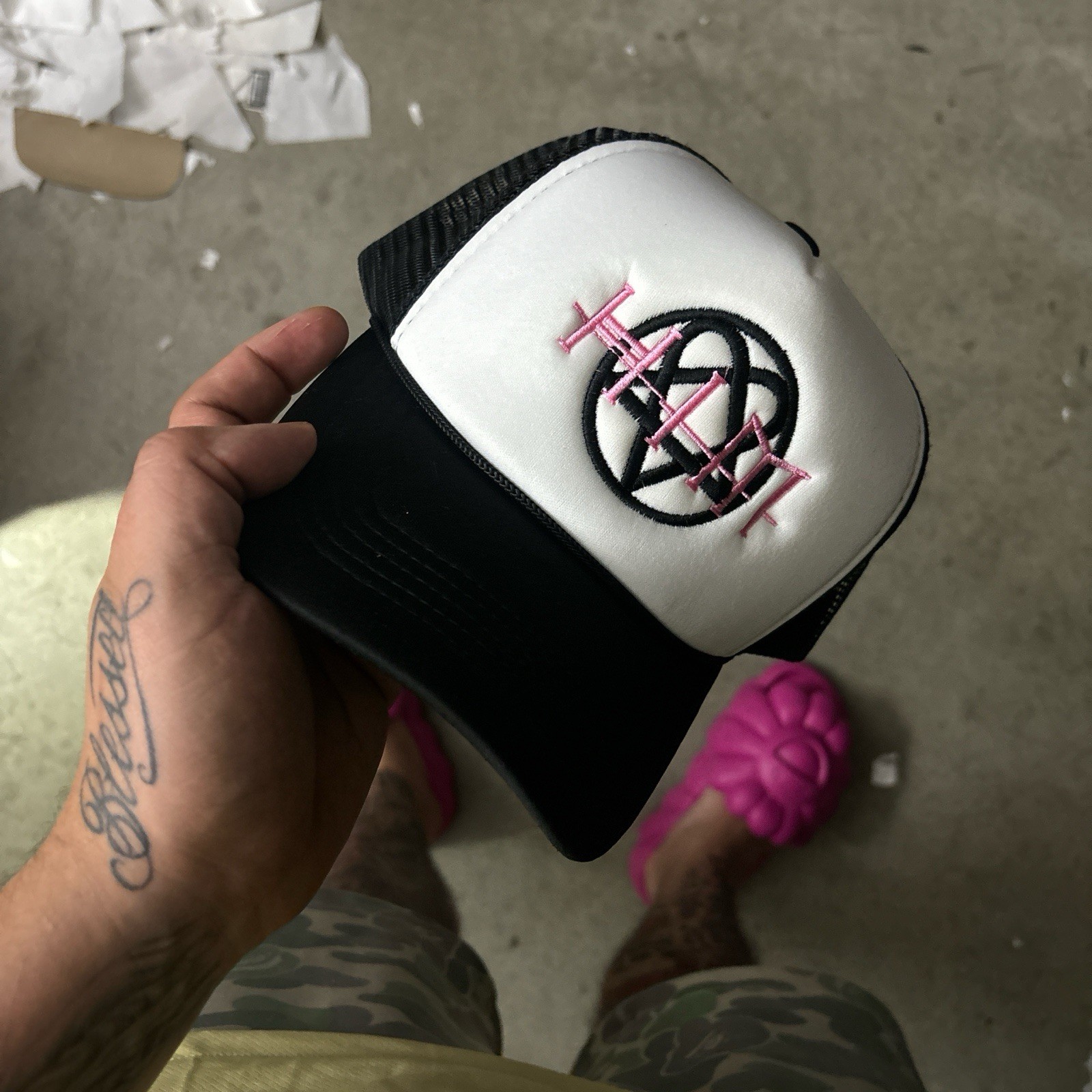HIM Heartagram Trucker Hat Y2K