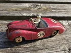 DINKY TOYS #107 vintage SUNBEAM ALPINE Sports Car Red 34 For Restoration Poor AF