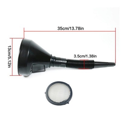 5Pcs Automotive Plastic Funnel Set Wide Mouth Fuel And Oil Multi-use Flexible