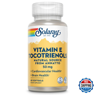 Solaray Vitamin E Tocotrienols 50Mg Healthy Brain Function Support Soy 50Ct