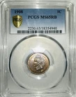 1908 Indian Head Cent PCGS MS 65 RB