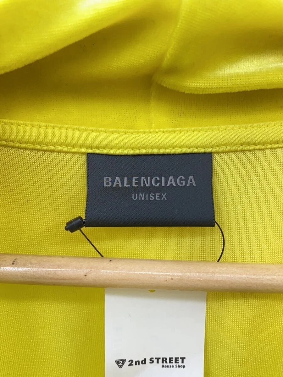 Felpa con cappuccio e zip BALENCIAGA XXL YLW giallo agrumi usata