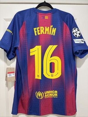 Fermin #16 Mens LARGE Nike FC Barcelona Authentic Player Jersey