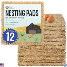 Aspen Excelsior Nesting Liners 12 Pack for Chicken Coop Bedding & Nesting Boxes
