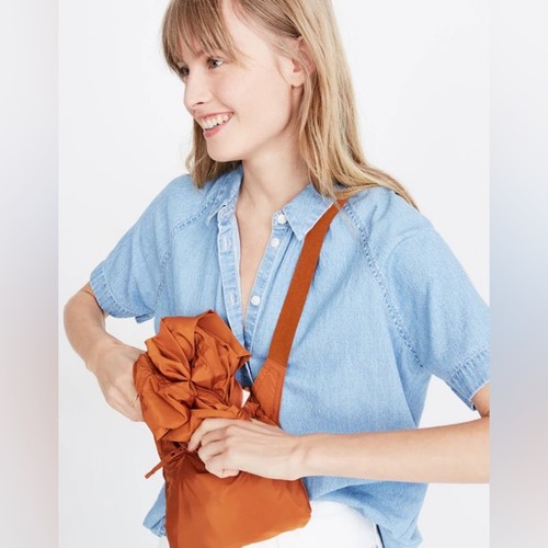 Madewell Damen Gr. L Orange Packable Regenjacke Raincheck Packable Raincoat - Bild 3 von 11