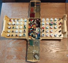 VINTAGE 1983 WORLD WIDE MEDIA SEWING FOLDING CADDY STORAGE THREAD ORGANIZER BOX