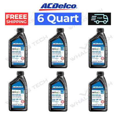 ACDelco 10-9324 5W-30 dexos1 GEN3 Full Synthetic Motor Oil GM Original, 6 Quart