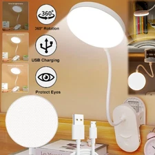 Dimmable LED Desk Light Touch Sensor Table Bedside Reading Lamp USB Rechargeable