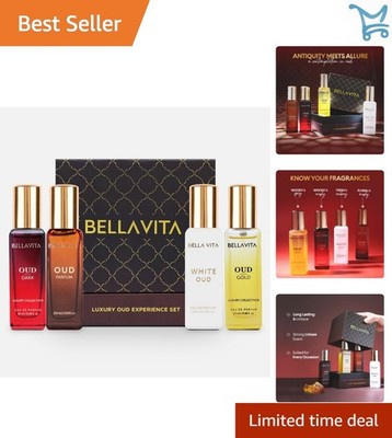 Luxury Oud Perfume Set 4x20ml Unisex Arabic Scents Gift Collection