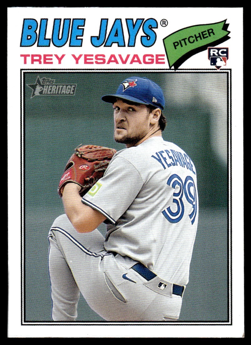 Trey Yesavage 2026 Topps Heritage Rookie Card RC #245 Toronto Blue
