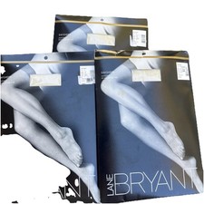 Lane Bryant Daysheer Pantyhose Invisible Reinforced Toe Sz E Lot 3 off white