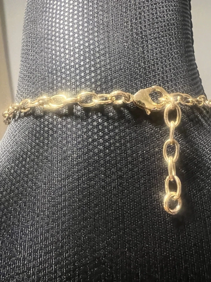 大号方形围兜领项链蓝色/蓝绿色大理石宝石金色厚重几何图案 — 第 3/3 张图片