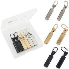 6 PCS Zipper Pull Replacement Universal Tab Fixer Metal Head Handle Mend Kit