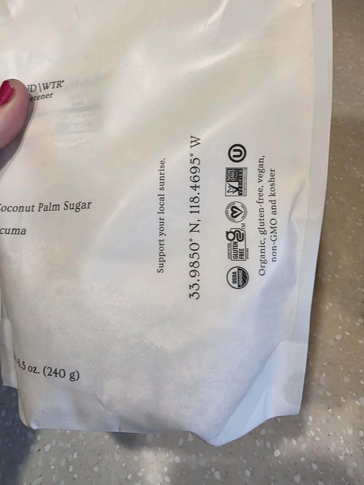 MUD\WTR Coconut Palm Sugar Lucuma Sweetener Organic Low Cal 30 Servings Sealed