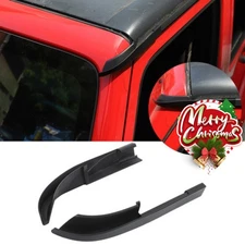 For Jeep Wrangler 2007-18 JK JKU Rain Diverter Guard Slot Gutter Extender Black