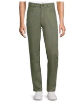 George Men's Premium 5-Pocket Garment-Washed Pant Green Size 40x32 NWT  AL 