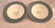 Homer Laugin Cavalier Egg Shell E34N5 Green Floral Set Of Two Dessert Bowls
