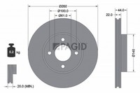 2X Pagid Bremsscheibe 55399NC FüR Nissan Note E12 Micra 4 K13K K13KK DIG LPG Dci