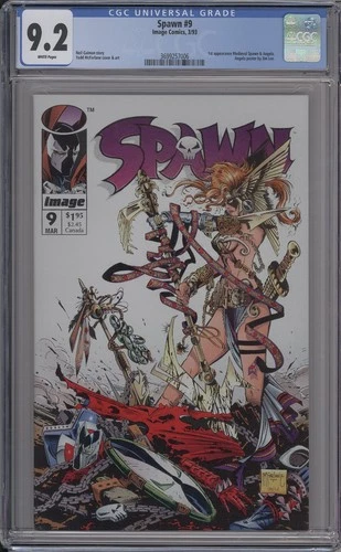 SPAWN  9  CGC 9.2 - 3699257006 - High grade 1st Angela!