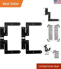 Steel Blind Shutter Hinges for Wood Brick Frames 8x6 Inches 4 Pack