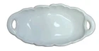 Vintage Milk Glass Lily Pad and Flower Indiana Glass Dish with Handles, 9.5"