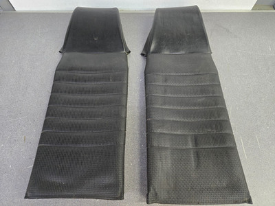 NICE PAIR ORIGINAL PORSCHE 914 914-6 BLACK SQUAREWEAVE BUCKET SEAT BACKRESTS