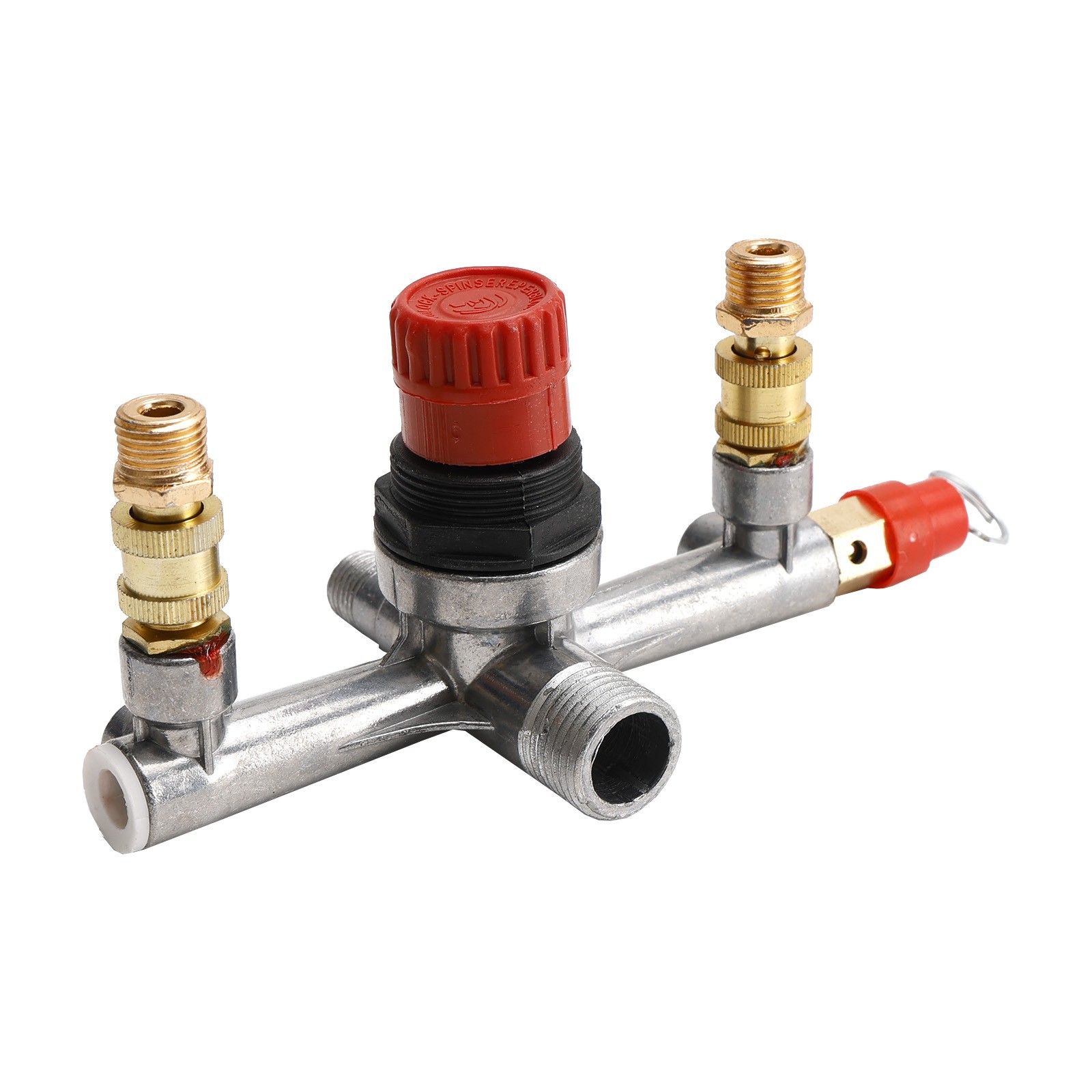 Air Compressor Pressure Valve Switch Control Manifold Regulator Gauges Tool'
