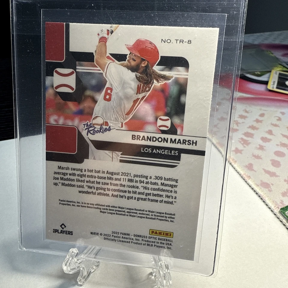 2022 Panini Donruss Optic - The Rookies Brandon Marsh #TR-8 Holo Prizm (RC) - Image 2 of 2