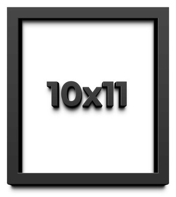 10x11 Shadow Box Frame Black | 1 inches Deep Real Wood Contemporary Shadowbox Di