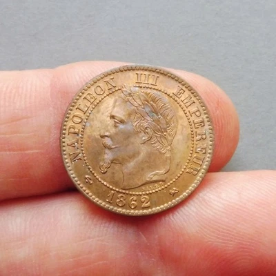 Napoléon III, Tête laurée - Buste définitif - 2 Centimes - 1862 K Bordeaux - Photo 1/2