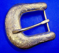 Ornate Engraving Replacement Ranger Style Belt Buckle Stamped Silver for 1" Belt