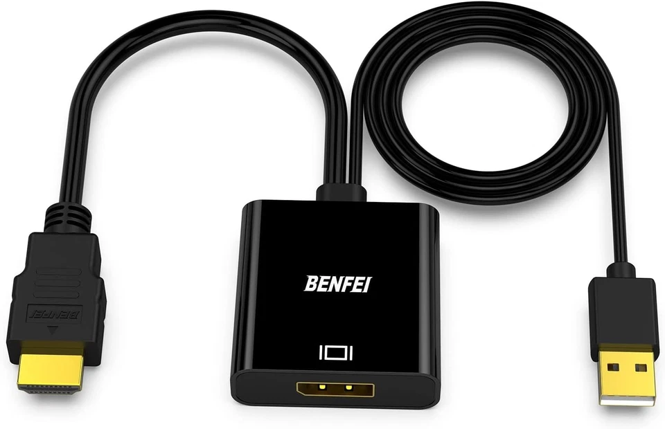 Benfei HDMI Displayport Adapter 4K@60Hz 2K@144Hz 1080P@165Hz Audio - Bild 3 von 4