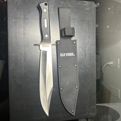 Schrade Old Timer Full Tang Fixed Blade Bowie #1105594 W/ Sheath