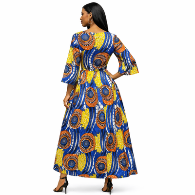 plus size african print maxi dress Xuideoy 2025 Summer Plus Size Dress for Women Casual Floral Print Short  Sleeve High Waist Swing Ruffle Maxi Dress with Belt, Brown, 1XL at Amazon  Women's Clothing store