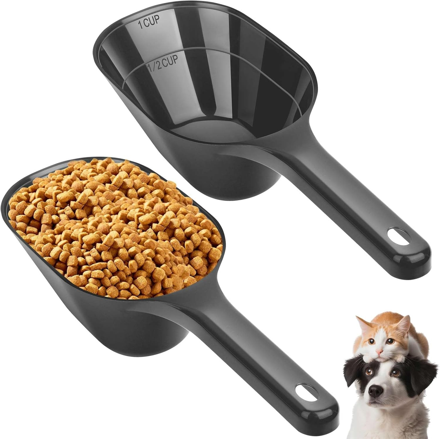 Scoop,1 Cup Capacity Pet Food Scoop With Measuring Lines For ...