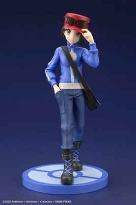 ポケモン サンゴ 1/8 フィギュア Kotobukiya 1/8 ArtFXJ Pokemon Calem with Froakie Scale Figure